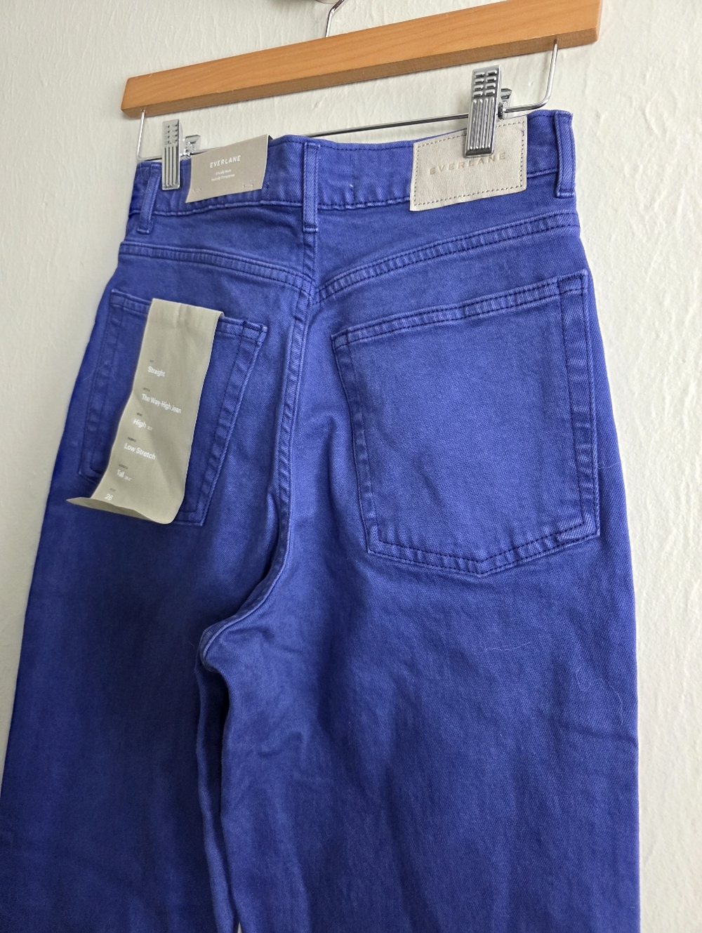 NEW Everlane The Way High Straight-Leg Jeans in Deep Blue 26 Tall - Picture 11 of 12